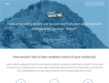 Tablet Screenshot of ducttapemarketing.com